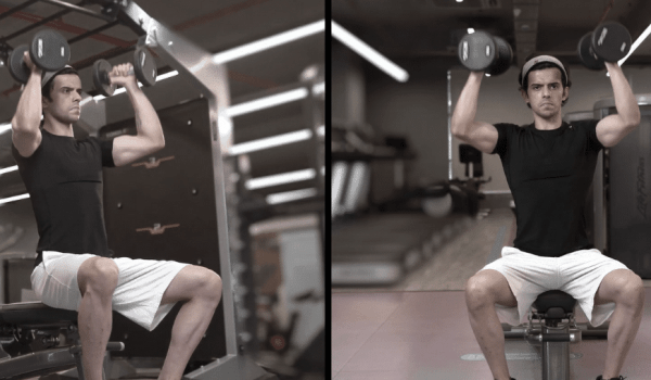 Seated Overhead Press Shoulder workout
