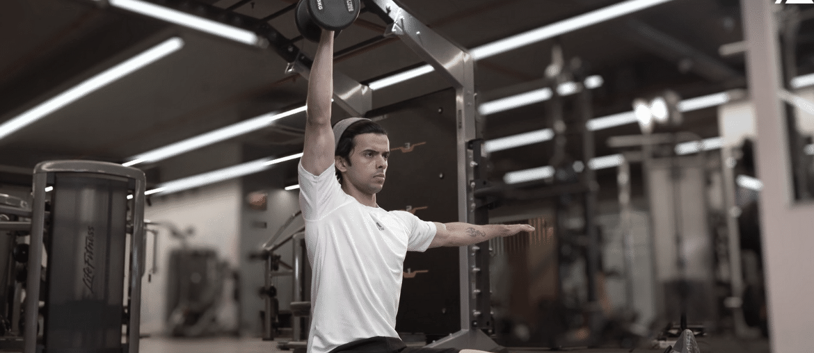 Single Arm Overhead press-shoulder workout