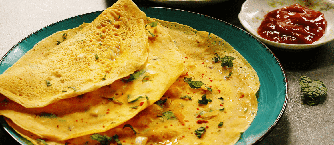 Oats Cheela with paneer